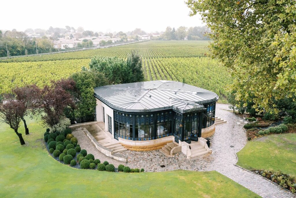 wedding venue surrounded by a vineyard