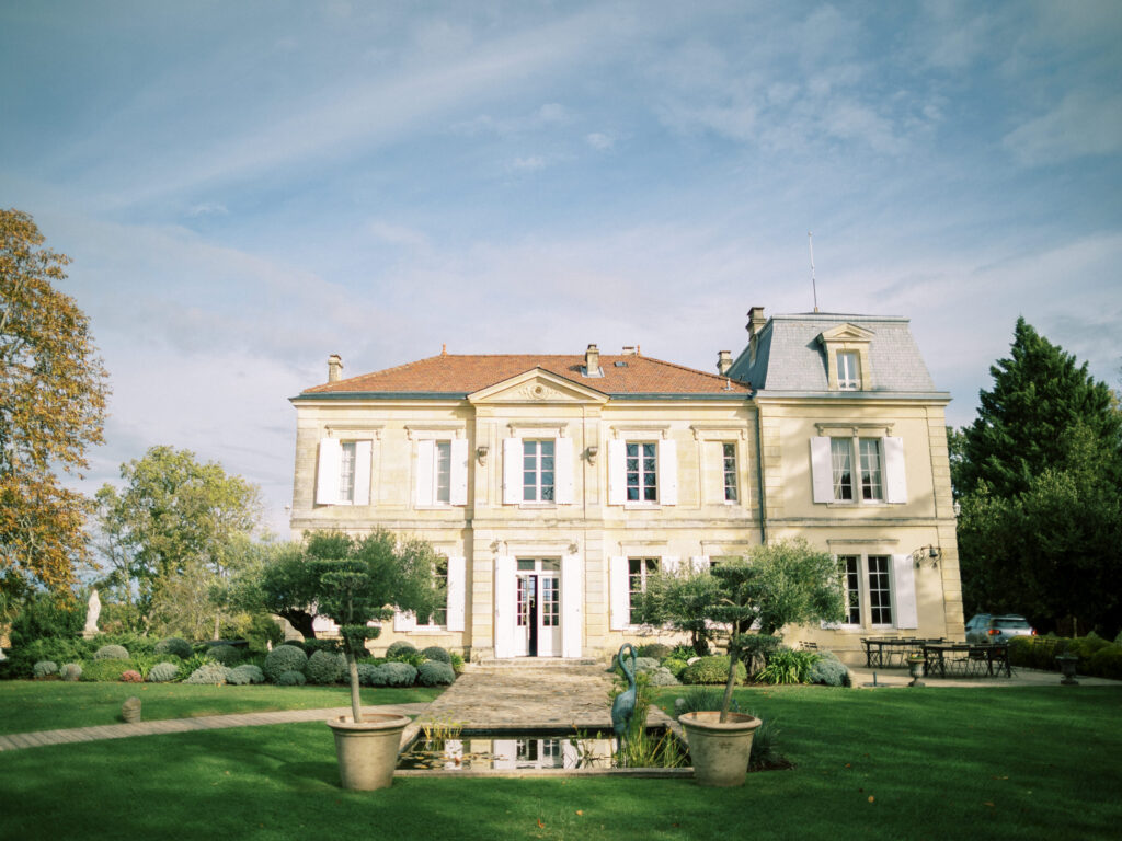 French countryside wedding venue with elegant château exterior